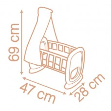 Колиска Smoby Toys Baby Nurse з балдахіном та аксесуарами Теракотова пудра (7600220391) 
