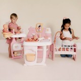 Ігровий центр для ляльок Smoby Toys Бебі Ньорс Терракотовий пудровий, 3 зони, 23 аксесуари (7600220394)