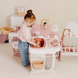 Ігровий центр для ляльок Smoby Toys Бебі Ньорс Терракотовий пудровий, 3 зони, 23 аксесуари (7600220394)
