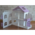 Деревянный кукольный домик с мебелью 1102 (фиолетовый и розовый)