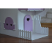 Деревянный кукольный домик с мебелью 1102 (фиолетовый и розовый)