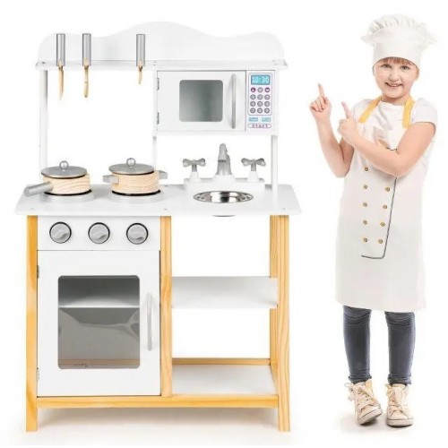 Детская деревянная кухня Ecotoys TK040A White