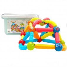 Учебный магнитный конструктор (76 эл.) Magnetic stick Blocks Woopie Toys 45180