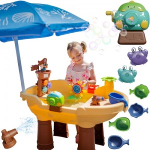 Водный столик-песочница 2в1 Woopie Пиратский корабль с зонтиком XL 55761