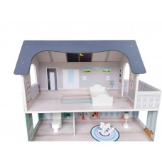 Деревянный игрушечный домик Free2Play, серый