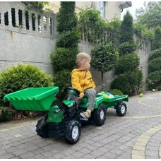 Детский педальный трактор-экскаватор с прицепом и ковшом 8048 DOLU