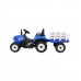 Детский трактор з прицепом Ramiz NEW Holland T7 Blue
