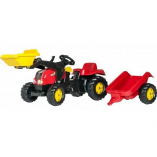 Трактор педальный с прицепом и ковшом Rolly Toys 23127