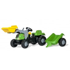  Детский педальный трактор с прицепом и ковшом Rolly Toys 23134 