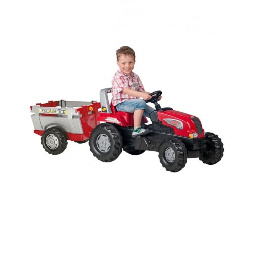 Детский трактор Rolly Toys 800261, c прицепом