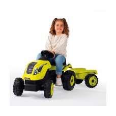 Дитячий трактор на педалях з причепом Smoby Farmer XL Green від 3 до 6 років (710130)