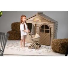 Дитячий ігровий будиночок зі шторками на основі пшеничної соломи ТМ Doloni 