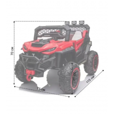Дитячий двомісний електромобіль 4*4 Spoko SP-8888 червоний