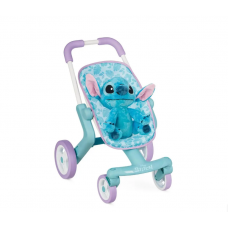 Коляска для куклы "Стич. Прогулка", с поворотными колесами и мягкой игрушкой