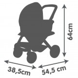 Коляска для куклы Smoby 3в1 MAXI-COSI Розовый жемчуг