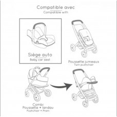 Стульчик для куклы 3в1 MAXI COSI Smoby Розовый жемчуг 7600240242