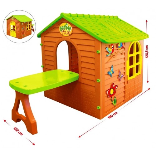 Детский игровой домик со столиком и табуретом Mochtoys 11045 