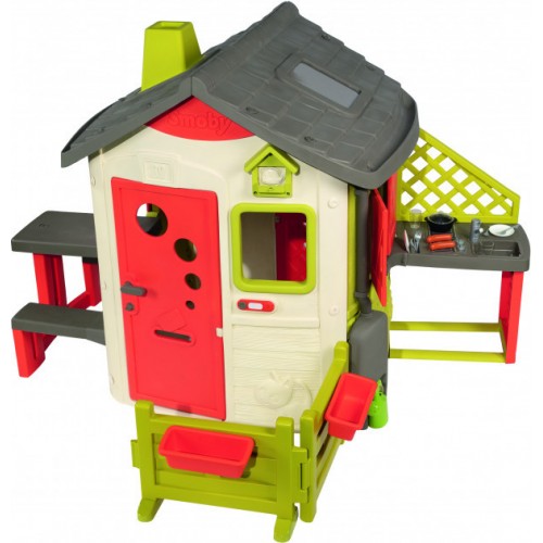 Детский игровой Домик лесника с раздвижными ставнями и комплектацией Smoby Toys Нео 810500S