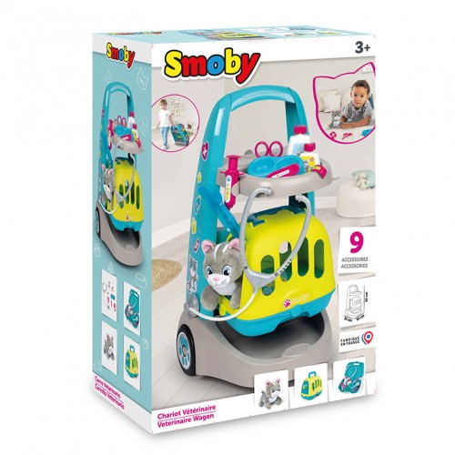 Игровой набор Smoby Toys Ветеринарная мобильная клиника с котиком и переноской (340402)