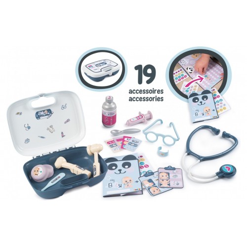 Игровой набор Smoby Toys Кейс Уход за куклой с аксессуарами для ухода и лечения (240301)