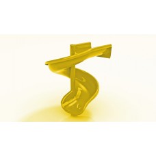 Гірка пластикова гвинтова H-1,5 м. подовжена