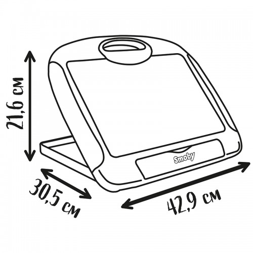 Мобільна дошка для малювання, синя, 27х43х31 см, 3+