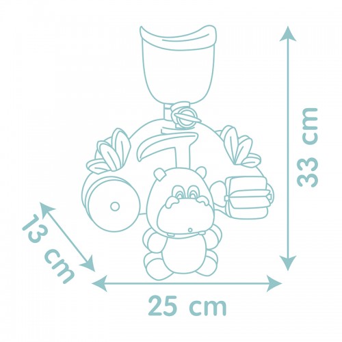 Іграшка для ванни Smoby Little Водяний млинок. Бегемот, з аксесуарами, 12міс.+