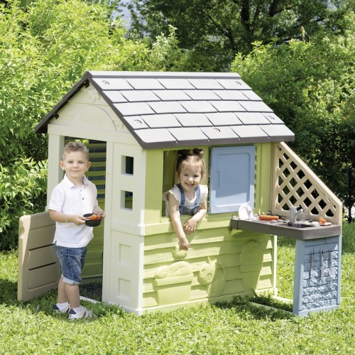 Будинок Smoby Life 'Райдужний' з літньою кухнею, розмір 145х110х127 см, 2+