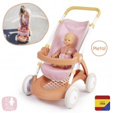Коляска для ляльки Baby Nurse 'Теракотова пудра. Прогулянка', з корзиною, 18 міс.+