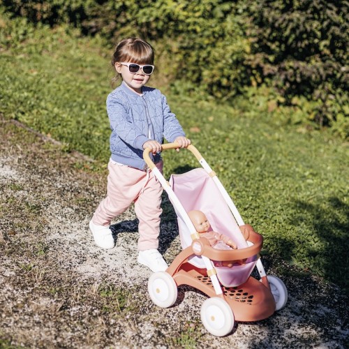 Коляска для ляльки Baby Nurse 'Теракотова пудра. Прогулянка', з корзиною, 18 міс.+