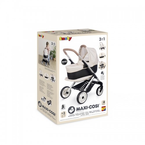 Коляска для ляльки Maxi-Cosi '3 в 1. Айворі' зі знімною люлькою, 55x39x64 см, 3+