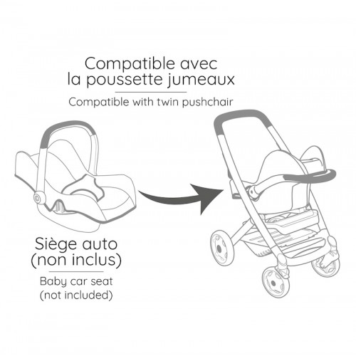 Коляска для ляльок-двійнят Maxi-Cosi 'Айворі', 54х38,5х64 см, 3+