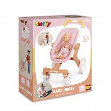 Коляска для ляльки Baby Nurse 'Теракотова пудра. Прогулянка', з поворотними колесами, 18 міс.+