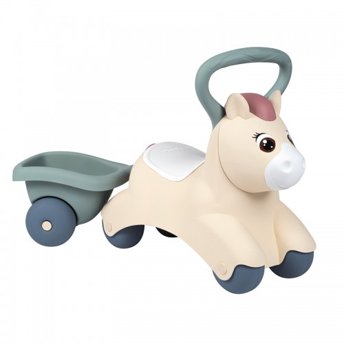 Дитяча каталка Smoby Little 'Поні' з причепом, 54х27х40 см, 12 міс.+