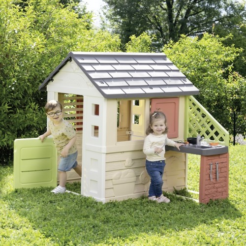 Будинок Smoby Life 'Сонячний' з літньою кухнею, розмір 145х110х127 см, 2+