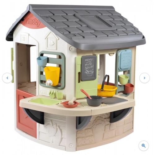 Будинок Smoby Life 'Садівник' з кухнею та мийкою, 16 аксес., 132х144х140 см, 2+