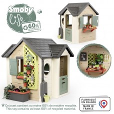 Будинок Smoby Life 'Садовий' з кашпо та годівничкою, 132х128х135 см, 2+