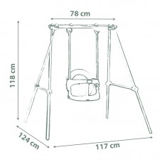 Гойдалка металева на опорах Smoby Life, навант. до 25 кг, 117x124x118см, 6 міс.+