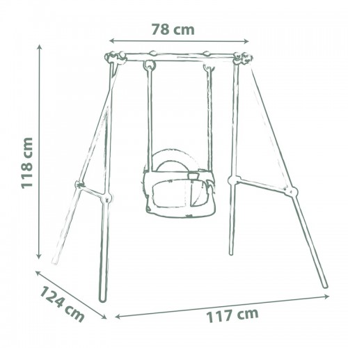 Гойдалка металева на опорах Smoby Life, навант. до 25 кг, 117x124x118см, 6 міс.+
